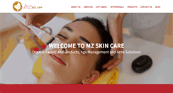 Desktop Screenshot of mzskincare.com