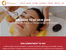 Tablet Screenshot of mzskincare.com